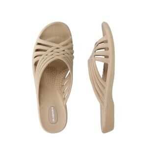 Okabashi Venice Chai Women's Beige Slide Sandal Shoes Size 8-9
